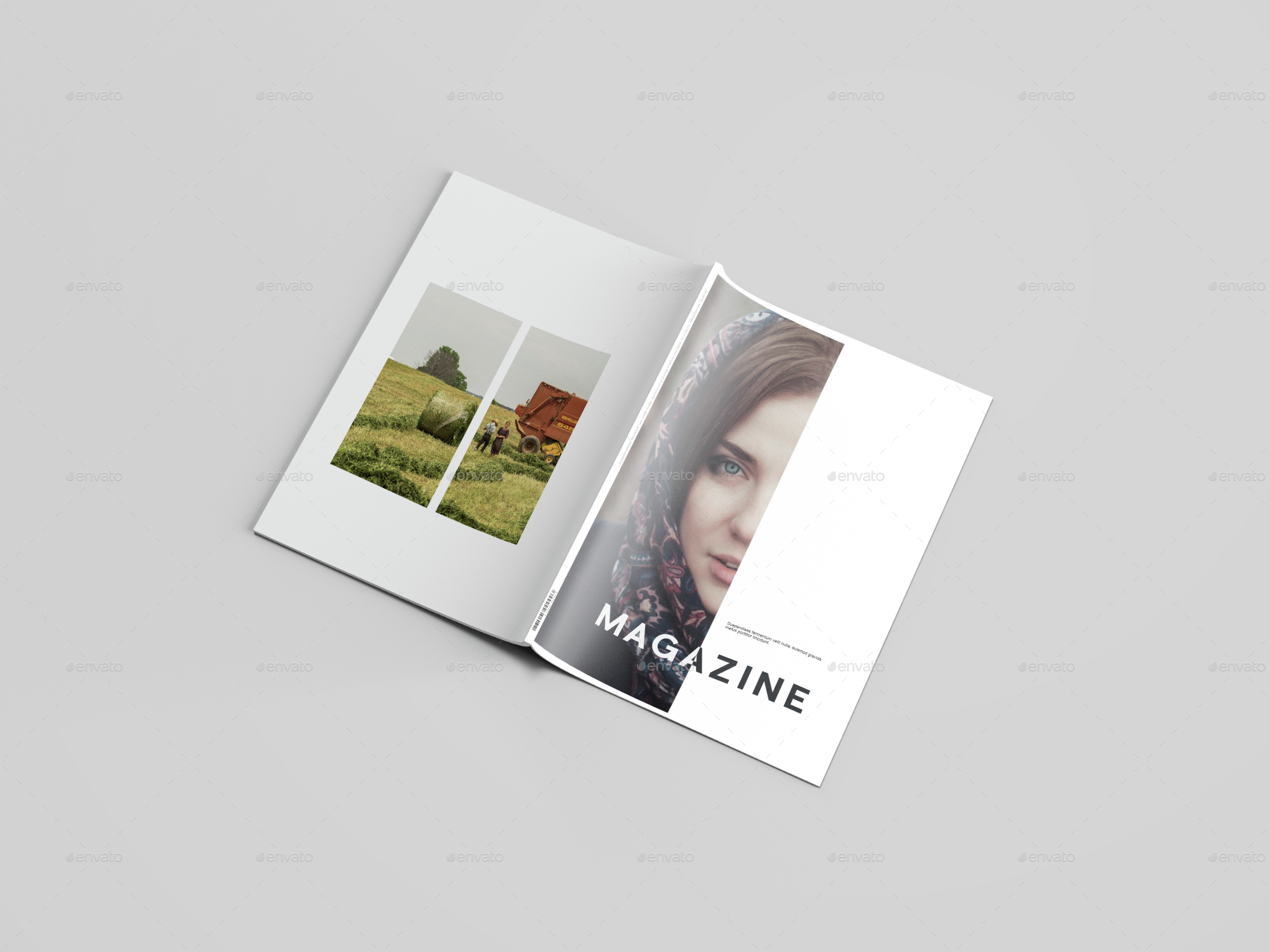 Letter Size Magazine Mockup by graphicpear GraphicRiver